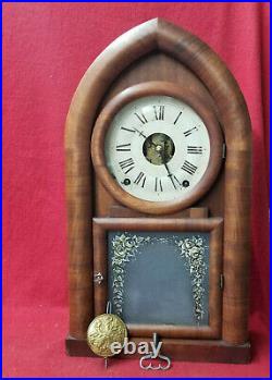 Early 1860's Terry & Andrews Bee Hive American Clock-Signed Lyre 8 Day Movement