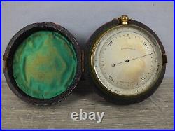 Early 1900s Pocket Barometer w Original Case Marked Compensated Made in England