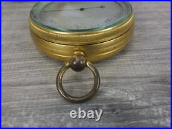 Early 1900s Pocket Barometer w Original Case Marked Compensated Made in England Early 1900s Pocket Barometer w Original Case Marked Compensated Made in England