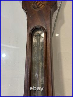 Early 19thC English ORIGINAL NOTTINGHAM Barometer Mahogany Sheraton Style Inlaid