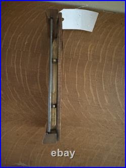 Early Antique Tin And Wood Standard Barometer/Thermometer Chas E. Large