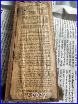 Early Antique Tin And Wood Standard Barometer/Thermometer Chas E. Large