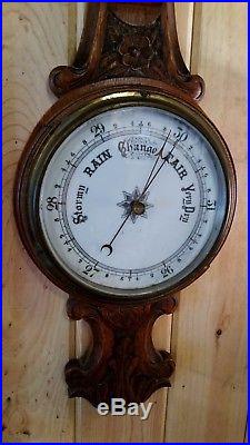 Early Antique Walnut Barometer