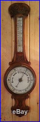 Early Antique Walnut Barometer