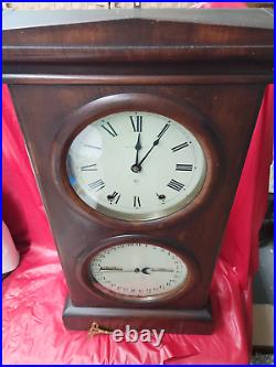 Eight Day Perpetual Calendar Double Dial Parlor Clock By Seth Thomas-1870's