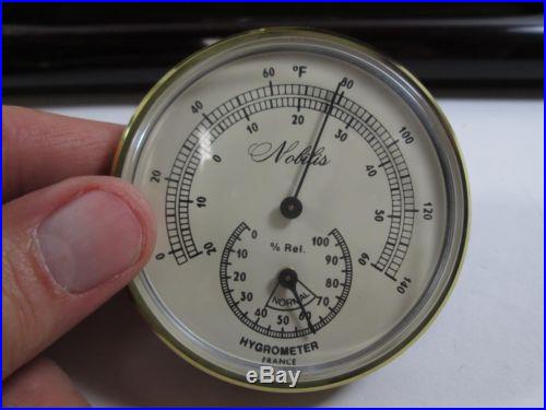 Elegant Vintage Nobilis France Barometer Hygrometer Clock Steampunk Humidor (K)