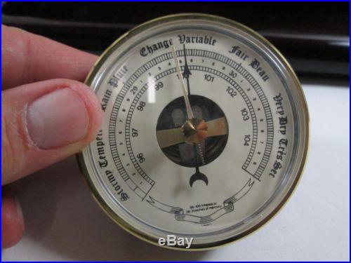 Elegant Vintage Nobilis France Barometer Hygrometer Clock Steampunk Humidor (K)