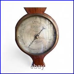 English Antique Banjo Barometer Hardcastle 53 Blackman Borough