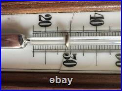 English Antique Carved Walnut Barometer Weather station