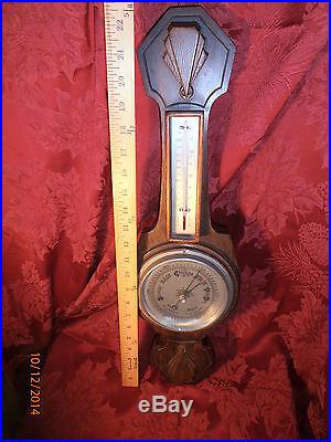 English Barometer & Thermometer Banjo Antique