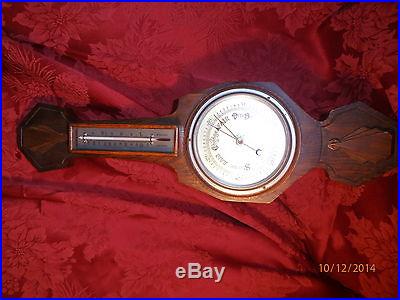 English Barometer & Thermometer Banjo Antique