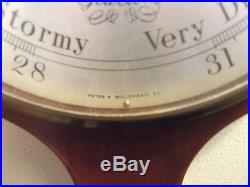 English Mahogany Banjo barometer, Circa 1930's