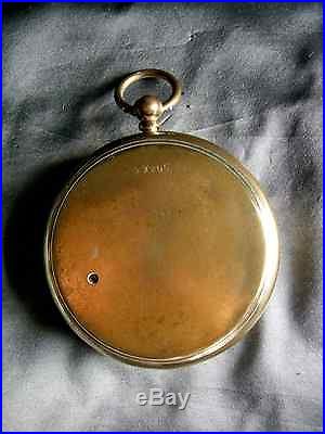 English Short & Mason (London) Brass Cased Pocket Aneroid Barometer c. 1910