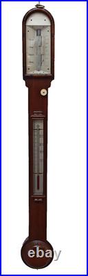 English Stick Barometer C. 1840-1880 / Solid Walnut Or Mahogany English Stick Barometer C. 1840-1880 / Solid Walnut Or Mahogany