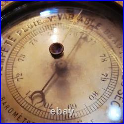European Antique French Brass Barometer Interior Decor