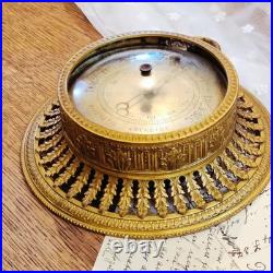 European Antique French Brass Barometer Interior Decor