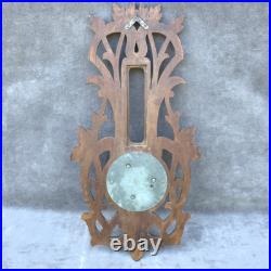 Exquisite antique 1920s Black Forest Barometer Germany Hand-Carved Wood German