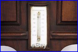 Fabulous Antique Victorian Walnut Barometer Clock Unusual