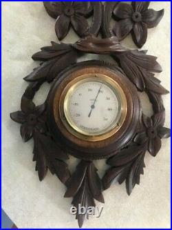 FRENCH 19TH CENTURY Thermindex Brevete 22 Hand Carved Wood Wall Barometer