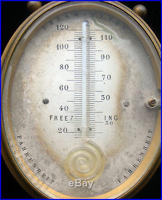 Fine Antique 'E & E Emanuel 5 The Hard Portsea' Table Barometer/Thermometer