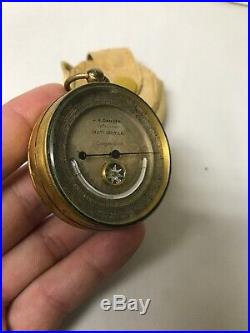 Fine Antique Pocket Barometer Thermometer Compass, J. B. Dancer & Co, Manchester
