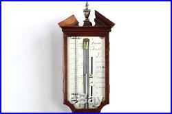 Fine English George III Antique Mahogany Stick Barometer, Early 19th Century