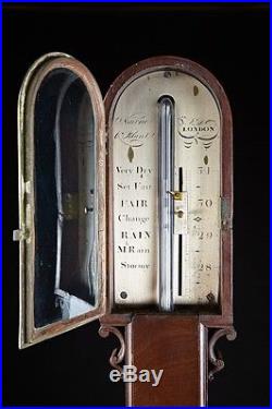 Fine English Regency Period Mahogany Stick Barometer By Nairne and Blunt, London