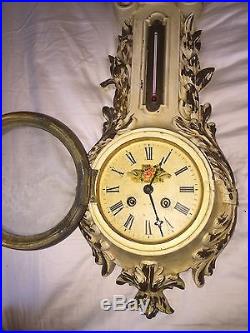 French Barometer Clock And Thermometer