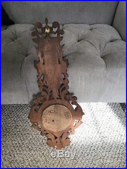 French Carved Oak Barometer