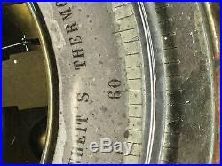 French PHBN Brass circa 1900 Holosteric Barometer Needs Restoration