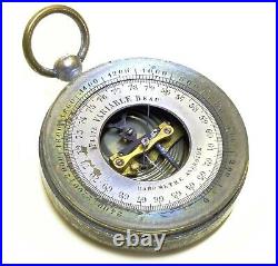 French Pocket Aneroid Barometer