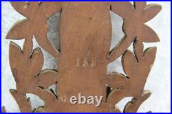 French wood carved black forest design dragons gothic barometer 1960
