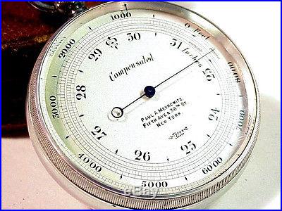 ~ GOOD CASED POCKET BAROMETER ~