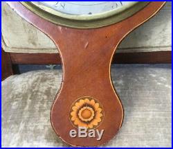 George III satinwood wheel barometer M Salas/Preston (Eng) c1815, 39