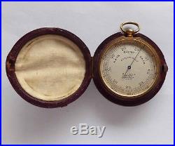 Good Antique English Pocket Barometer J. Hicks
