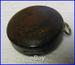 Great Antique Lizars, Glasgow Brass Pocket Barometer In Leather Case Great Cond