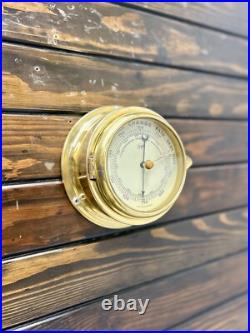 Gufa Maritime Brass Barometer Vintage Compensated Precision Made in West Germany Gufa Maritime Brass Barometer Vintage Compensated Precision Made in West Germany