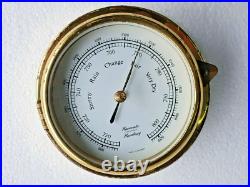 HANSEATIC Vintage Brass Barometer, Marine Made In Germany