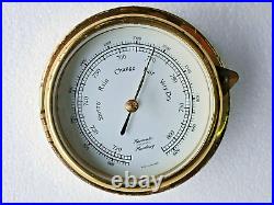 HANSEATIC Vintage Brass Barometer, Marine Made In Germany