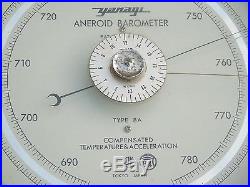 Huge Vintage Yanagi Japan Ships Marine Aneroid Precision Weather Boat Barometer