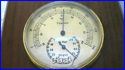 Hampton Quartz Clock Thermometer-Hygrometer Wood Placard