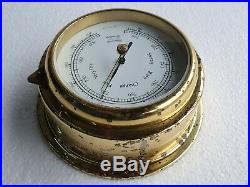 Hanseatic Vintage Brass Barometer, Marine Made In Germany