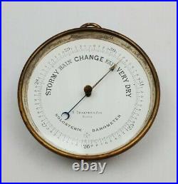 Holosteric Barometer S. Thaxter & Son Antique c1890 Brass Excellent Condition