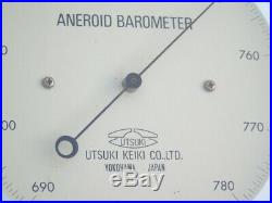 Huge 9.5 Inch Utsuki Japan Ships Marine Compensated Aneroid Weather Barometer