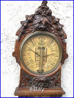Important Antique Walnut Barometer