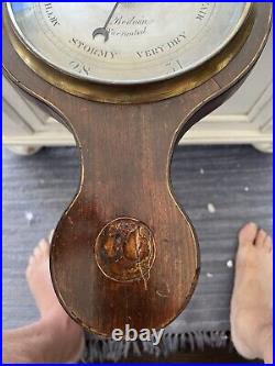Ino Pedronceli Bodmin Fine 18th C / 19th Barometer With Seashell Inlay
