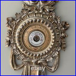 Italian Carved Louis XVI Style Giltwood Barometer For La Barge Mirrors