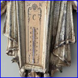 Italian Carved Louis XVI Style Giltwood Barometer For La Barge Mirrors