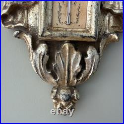 Italian Carved Louis XVI Style Giltwood Barometer For La Barge Mirrors