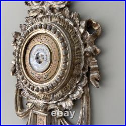 Italian Carved Louis XVI Style Giltwood Barometer For La Barge Mirrors